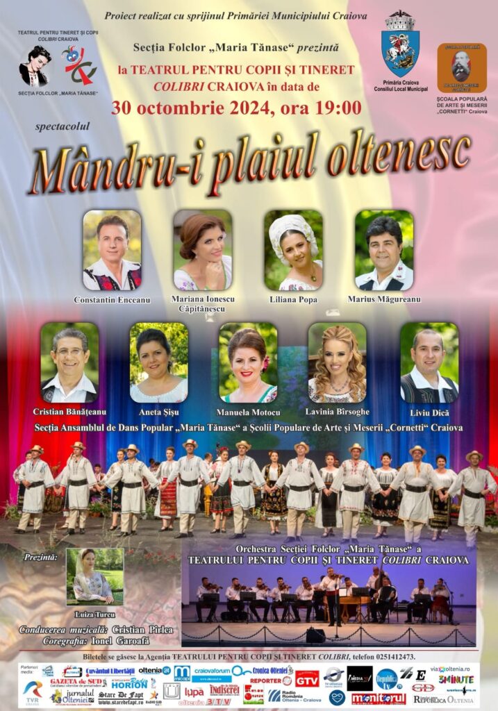 Prestația Ansamblului de dansatori ,,Maria Tănase